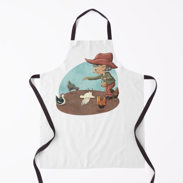 Item preview, Old Lady Feeding Chickens designed and sold by Alexa Crookston.