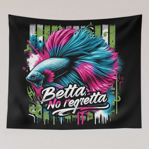 Item preview, Betta Fish Love Without Regrets, Cool Saying designed and sold by FinFriends.