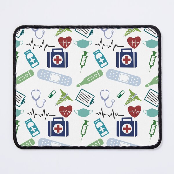 Item preview, Seamless Nurse or Doctor pattern designed and sold by TheMuddyCatCo.