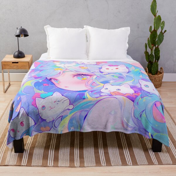 Item preview, Pastel Whimsical Dreamy Neko Anime Girl designed and sold by bubblegoth.