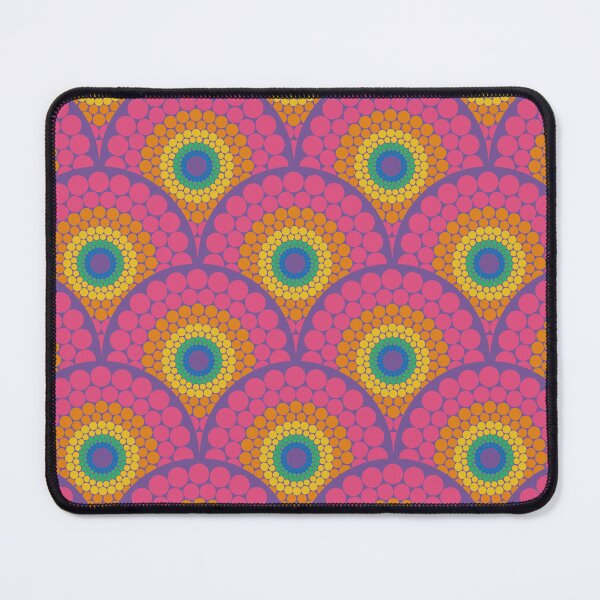Item preview, Radiant Maximalist Rainbow Dot Mandala Art Deco Scallop designed and sold by Triplicate Limited.