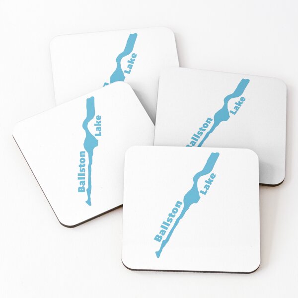 Item preview, Ballston Lake in blue with words designed and sold by Ideas-BYDESiGN.