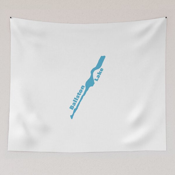 Item preview, Ballston Lake in blue with words designed and sold by Ideas-BYDESiGN.