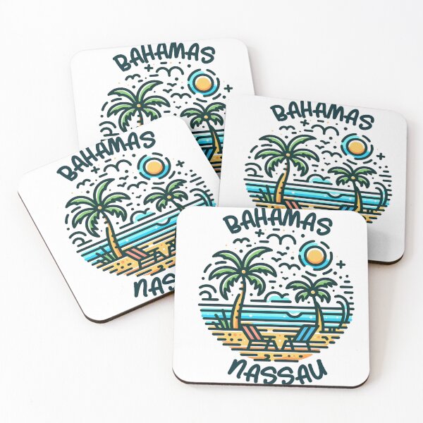 Item preview, Bahamas Nassau Beach Drawing art, for bahamas lover designed and sold by Kondi-Art.