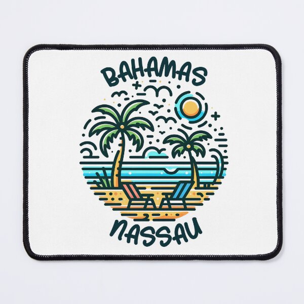 Item preview, Bahamas Nassau Beach Drawing art, for bahamas lover designed and sold by Kondi-Art.