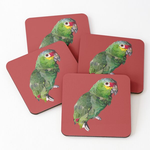Item preview, A is for Amazon Parrot,Amazon Parrot Artwork – Vibrant Tropical Bird Illustration and Exotic Wildlife Design designed and sold by PrettylittlepastelUk.