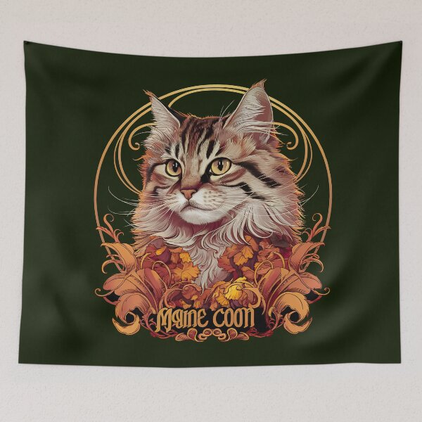 Item preview, Maine Coon Cottagecore Cat designed and sold by Danicus666.