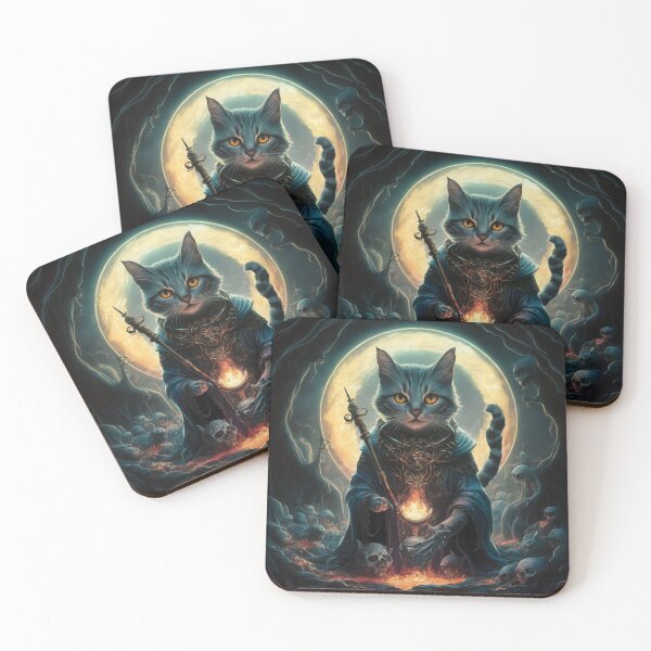 Item preview, CAT NECROMANCER. FUNNY WIZARD CAT LOVER  designed and sold by Obinne.