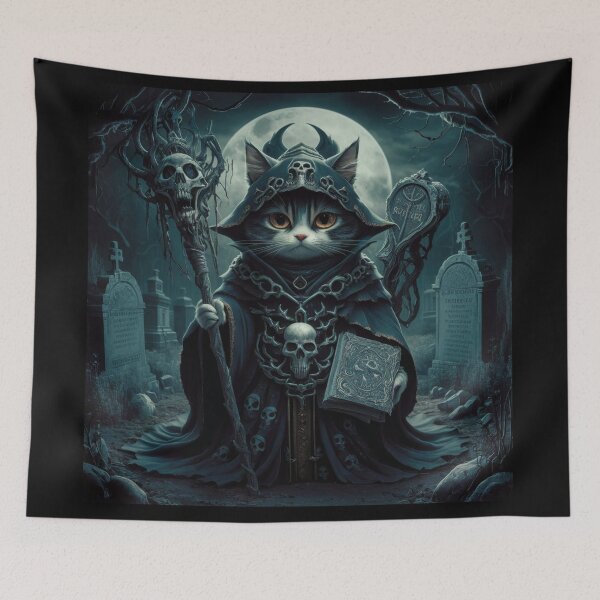 Item preview, CAT NECROMANCER. FUNNY WIZARD CAT LOVER  designed and sold by Obinne.