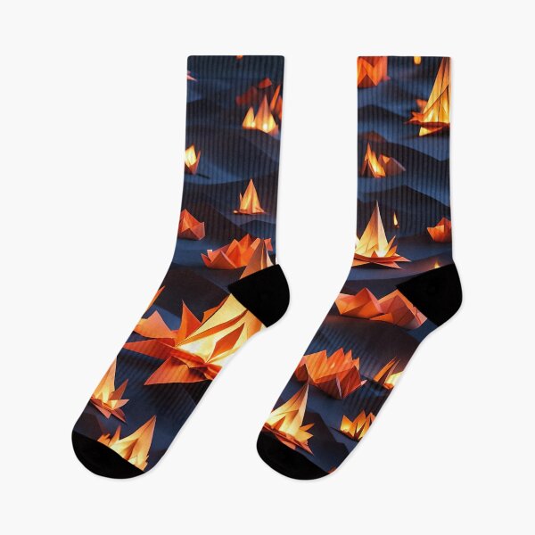 Item preview, Origami Art  - Nightfire Revelry: Dancing Flames under the Stars designed and sold by ArtfulFolds.