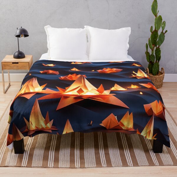 Item preview, Origami Art - Nightfire Revelry: Dancing Flames under the Stars designed and sold by ArtfulFolds.