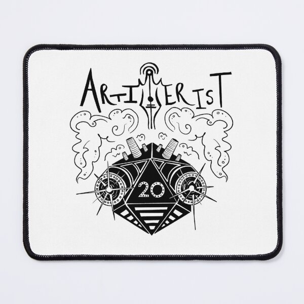 Item preview, Arcane Cannon dice: Dnd artificer artillerist subclass d20 (black text) designed and sold by TheDoodlemancer.
