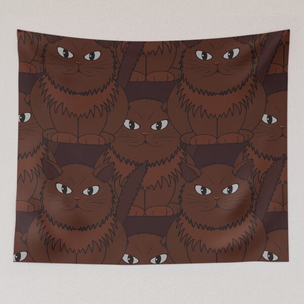Item preview, Pattern with Cat Tomeo is brown color designed and sold by Cherevan.