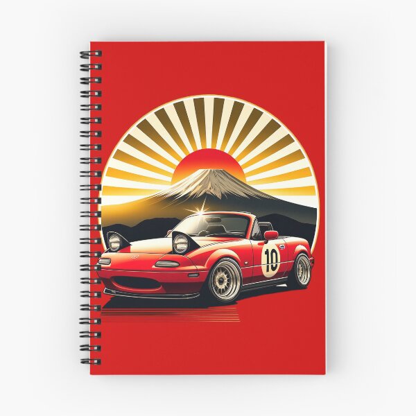 Item preview, Sunrider red Miata NA 10 in front of mt. Fuji designed and sold by mugooooo.