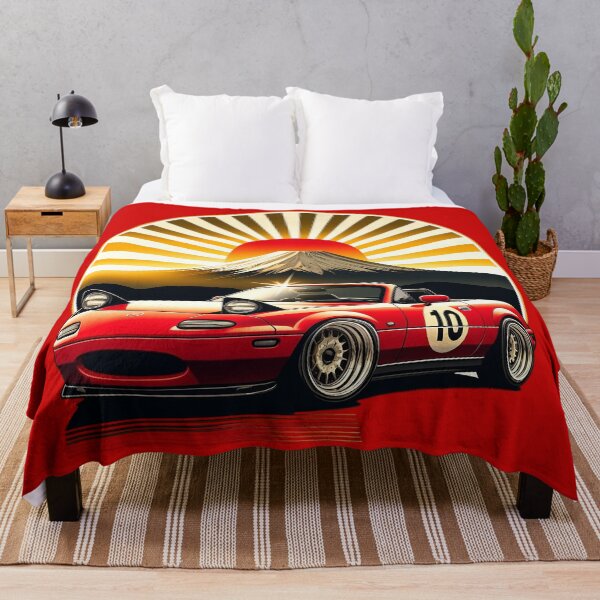 Item preview, Sunrider red Miata NA 10 in front of mt. Fuji designed and sold by mugooooo.