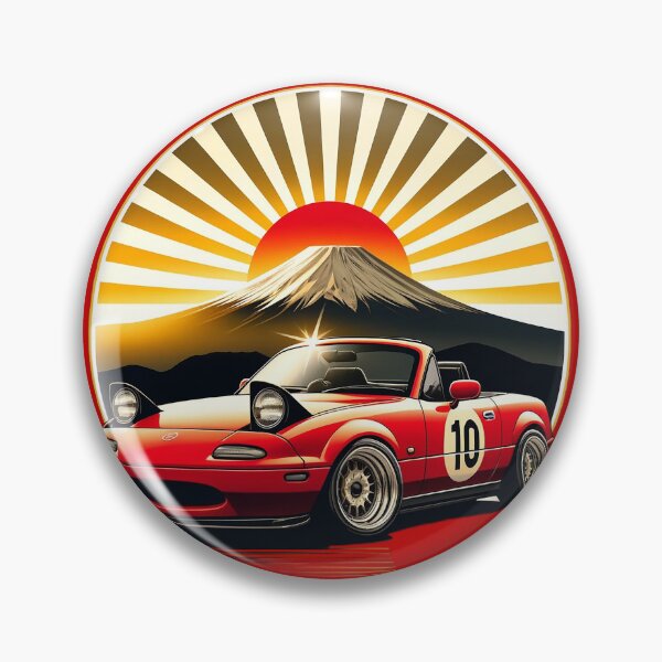Item preview, Sunrider red Miata NA 10 in front of mt. Fuji designed and sold by mugooooo.