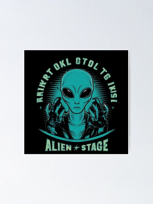 ALIEN STAGE フォトカ ステッカー ポスター Alien Stage Print + Sticker Pack - Etsy