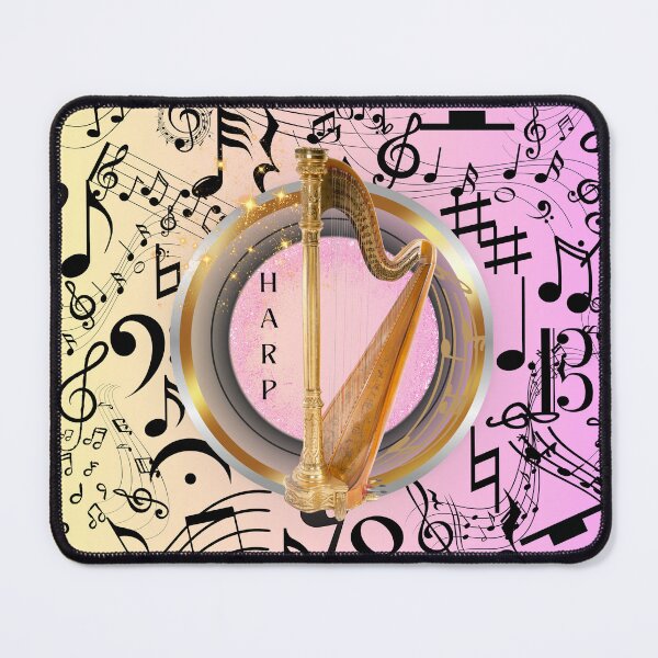 Item preview, Harp Music Everywhere Original Graphic Artwork designed and sold by BrightrDayMusicArt.