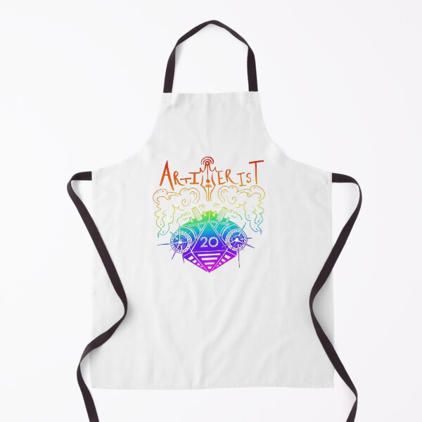Item preview, Artifice dice: Dnd artificer artillerist subclass d20 (light rainbow text) designed and sold by TheDoodlemancer.