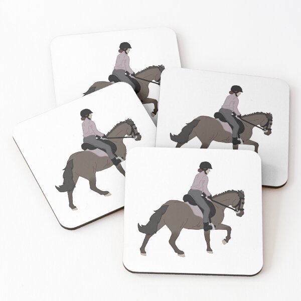 Item preview, Grullo Horse and Rider Cantering (BLUSH) designed and sold by Abby Art Studio.