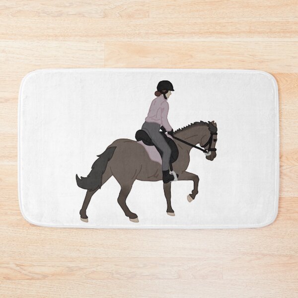 Item preview, Grullo Horse and Rider Cantering (BLUSH) designed and sold by Abby Art Studio.