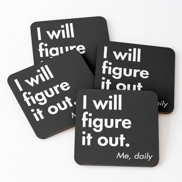 Item preview, I Will Figure It Out (White) designed and sold by LyndaNoel Design.