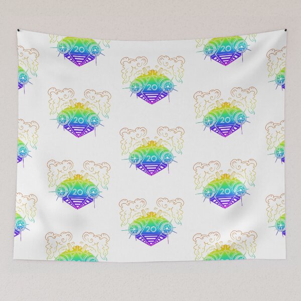 Item preview, Artifice dice: Dnd artificer artillerist subclass d20 (light rainbow) designed and sold by TheDoodlemancer.