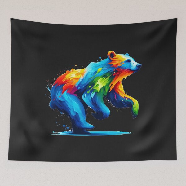 Item preview, Colorful Rainbow Bear - Cute Rainbow Bear Artistic Design designed and sold by finnimoo.