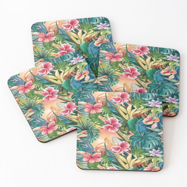 Item preview, Summer tropical Modern flower print. Seamless pattern. Hand drawn style. designed and sold by asbno19.