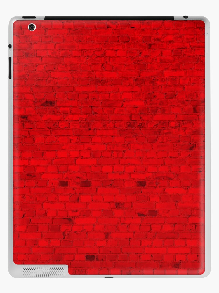 Bright Neon Red Brick Wall Ipad Case Skin By Podartist Redbubble