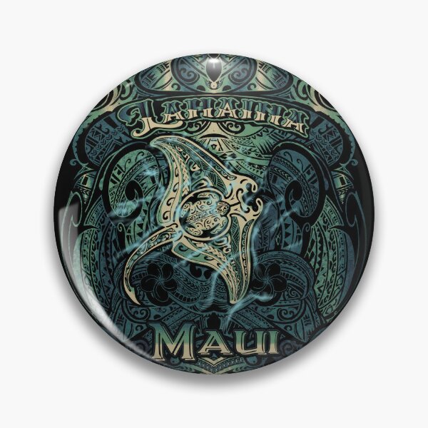 Item preview, Vintage Lahaina Maui Tribal Manta Ray With Water Pattern Shirt Design 013 designed and sold by sunnthreads.
