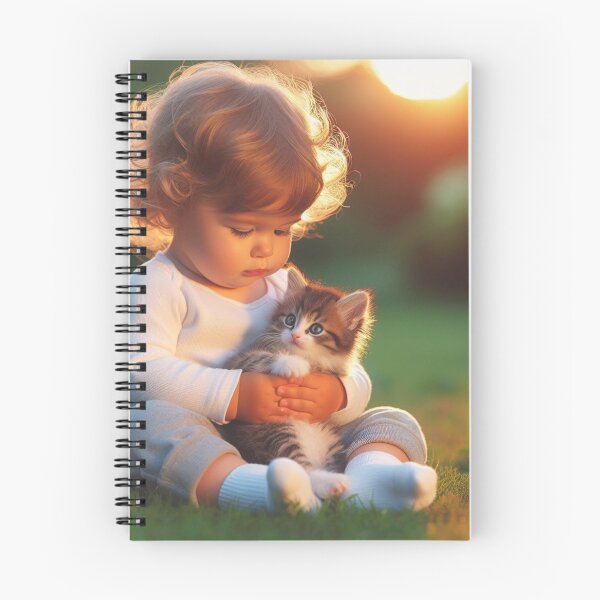 Item preview, A cute little boy holding a beautiful kitten designed and sold by Veremis.