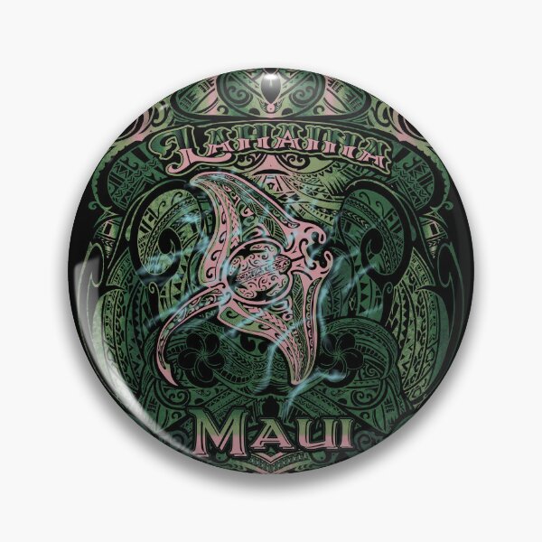 Item preview, Retro Lahaina Maui Tribal Manta Ray With Water Pattern Shirt Design 014 designed and sold by sunnthreads.