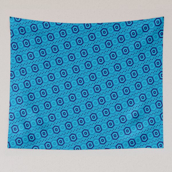 Item preview, Aqua Multicolor Hexagon Ring Eyelets Egyptian Coherent Drafts designed and sold by Alchemy-A-La-G.