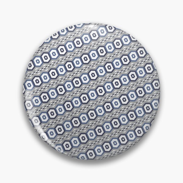 Item preview, Blue-Grey Multicolor Hexagon Ring Eyelets Egyptian Coherent Drafts designed and sold by Alchemy-A-La-G.