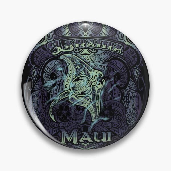 Item preview, Retro Lahaina Maui Tribal Manta Ray With Water Pattern Shirt Design 015 designed and sold by sunnthreads.