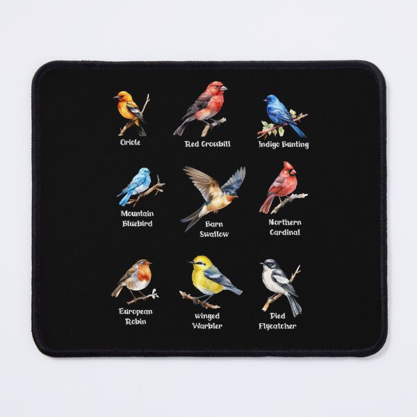 Item preview, Garden Birds Oriole-Red Crossbill-Indigo Bunting-Mountain BlueBird-Barn designed and sold by DavidBriot.