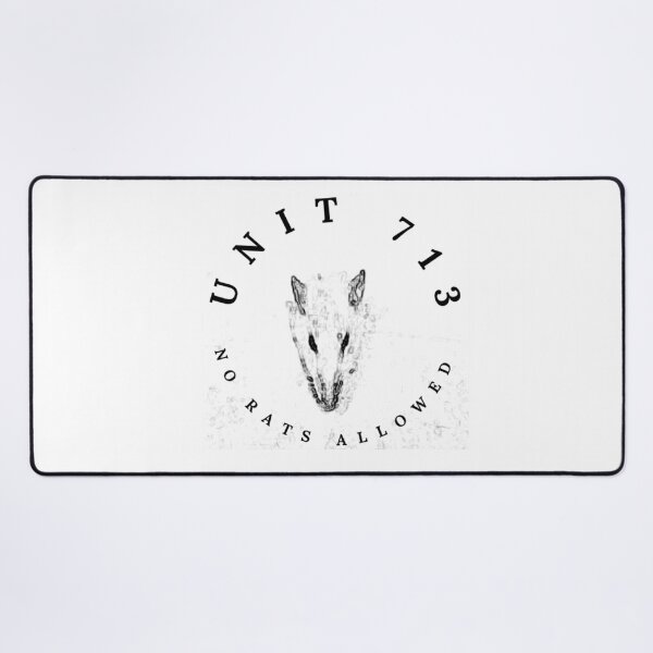 Item preview, UNIT 713, no rats allowed, white 2 designed and sold by Unit713-Shop.