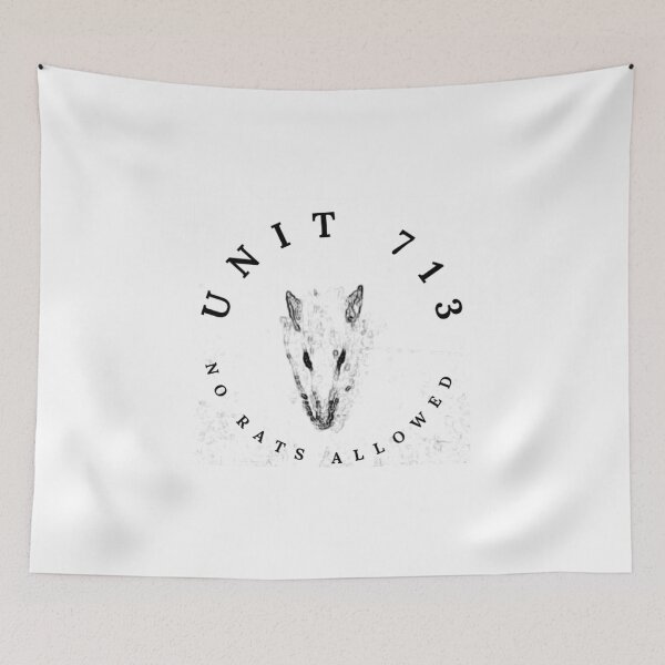 Item preview, UNIT 713, no rats allowed,  white 2 designed and sold by Unit713-Shop.