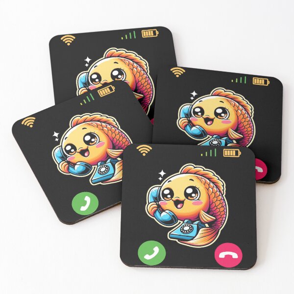 Item preview,  Kawaii Carp Chatting on Phone designed and sold by ArtFeverShop.