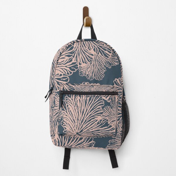 Item preview, Floral pattern organic dark blue and pink designed and sold by reznieh.