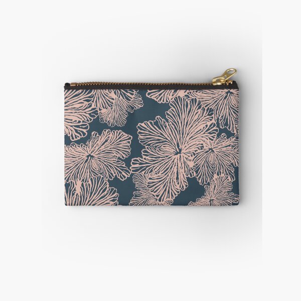 Item preview, Floral pattern organic dark blue and pink designed and sold by reznieh.