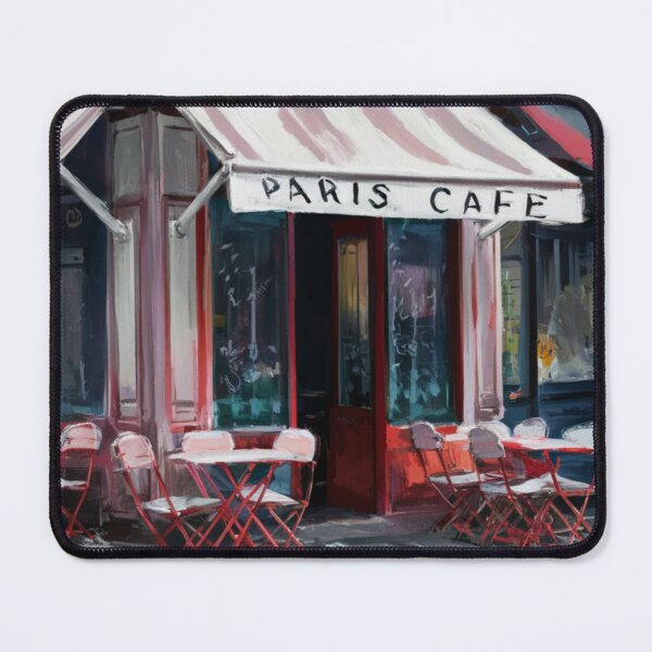 Item preview, “Paris Cafe” Scene - Charming Watercolor and Mixed Media Artwork… By Carraann designed and sold by CARRAANN.