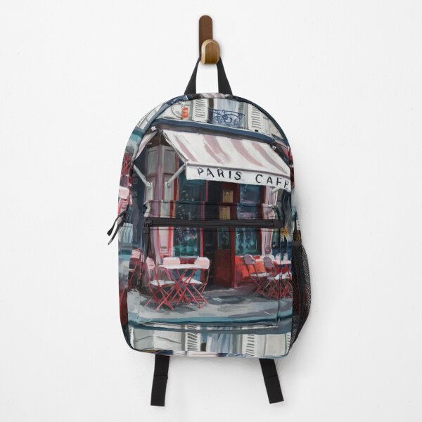 Item preview, “Paris Cafe” Scene - Charming Watercolor and Mixed Media Artwork… By Carraann designed and sold by CARRAANN.