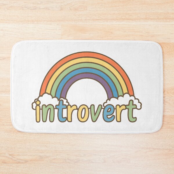 Item preview, Colorful Introvert Rainbow Graphic Sticker, Cute Pastel Tone Rainbow Label Design, Perfect Gift for Introverts designed and sold by WatermelonPink.