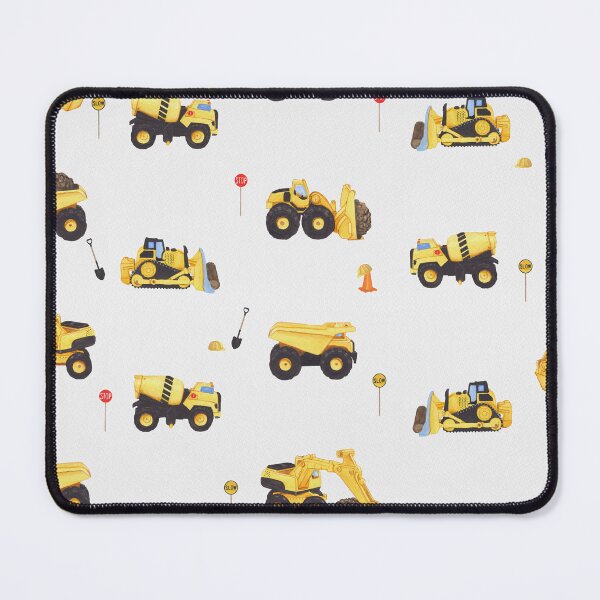 Item preview, Earth Moving Vehicles - White designed and sold by Catherine Wallace Art.