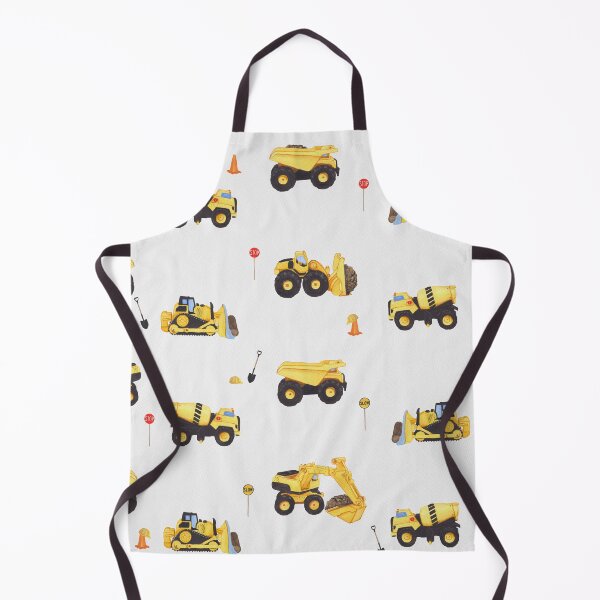 Item preview, Earth Moving Vehicles - White designed and sold by Catherine Wallace Art.