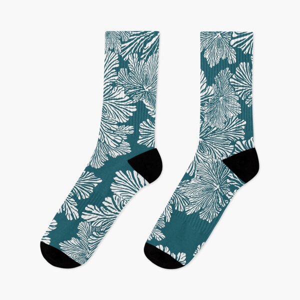 Item preview, Floral pattern organic turquoise designed and sold by reznieh.