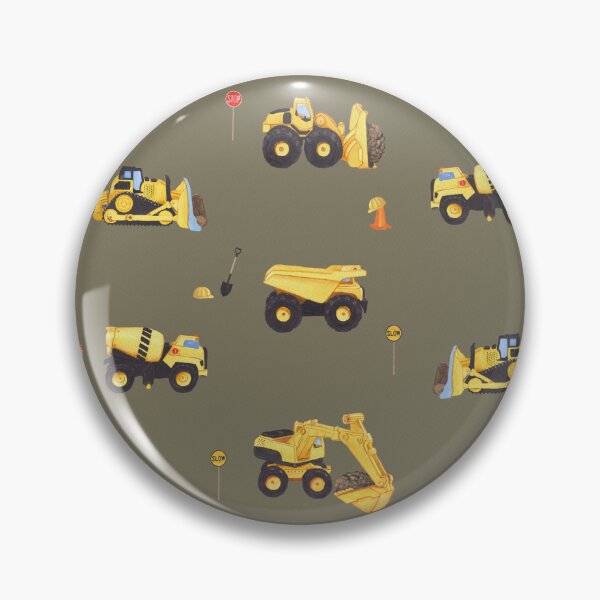 Item preview, Earth Moving Vehicles - Army Green designed and sold by Catherine Wallace Art.