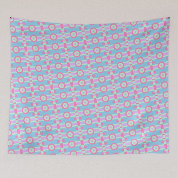 Item preview, Pastel Multicolor Line Striped Circles & Rectangles Coherent Drafts designed and sold by Alchemy-A-La-G.
